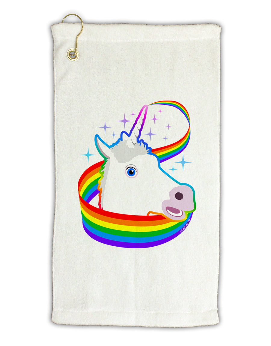 Magical Horn Rainbow Unicorn Micro Terry Gromet Golf Towel 11&#x22;x19-Golf Towel-TooLoud-White-Davson Sales