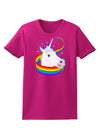 Magical Horn Rainbow Unicorn Womens Dark T-Shirt-TooLoud-Hot-Pink-Small-Davson Sales