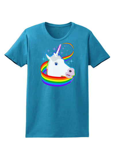 Magical Horn Rainbow Unicorn Womens Dark T-Shirt-TooLoud-Turquoise-X-Small-Davson Sales