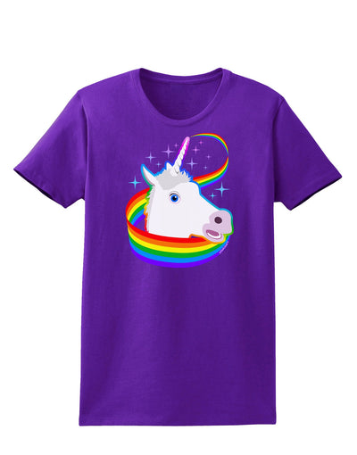 Magical Horn Rainbow Unicorn Womens Dark T-Shirt-TooLoud-Purple-X-Small-Davson Sales