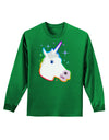 Magical Rainbow Sparkle Unicorn Adult Long Sleeve Dark T-Shirt-TooLoud-Kelly-Green-Small-Davson Sales