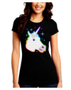 Magical Rainbow Sparkle Unicorn Juniors Crew Dark T-Shirt-T-Shirts Juniors Tops-TooLoud-Black-Juniors Fitted Small-Davson Sales