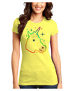 Magical Rainbow Sparkle Unicorn Juniors T-Shirt-Womens Juniors T-Shirt-TooLoud-Yellow-Juniors Fitted X-Small-Davson Sales