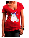 Magical Rainbow Sparkle Unicorn Juniors V-Neck Dark T-Shirt-Womens V-Neck T-Shirts-TooLoud-Red-Juniors Fitted Small-Davson Sales