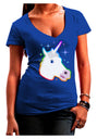 Magical Rainbow Sparkle Unicorn Juniors V-Neck Dark T-Shirt-Womens V-Neck T-Shirts-TooLoud-Royal-Blue-Juniors Fitted Small-Davson Sales