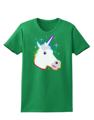 Magical Rainbow Sparkle Unicorn Womens Dark T-Shirt-TooLoud-Kelly-Green-X-Small-Davson Sales