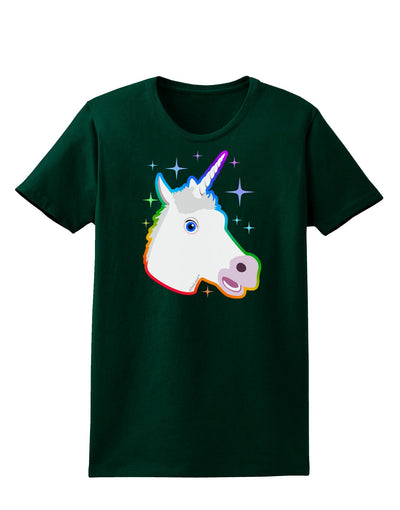 Magical Rainbow Sparkle Unicorn Womens Dark T-Shirt-TooLoud-Forest-Green-Small-Davson Sales