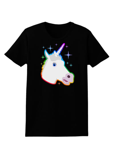 Magical Rainbow Sparkle Unicorn Womens Dark T-Shirt-TooLoud-Black-X-Small-Davson Sales