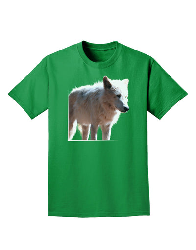 Magnificent Full White Wolf Adult Dark T-Shirt-Mens T-Shirt-TooLoud-Kelly-Green-Small-Davson Sales