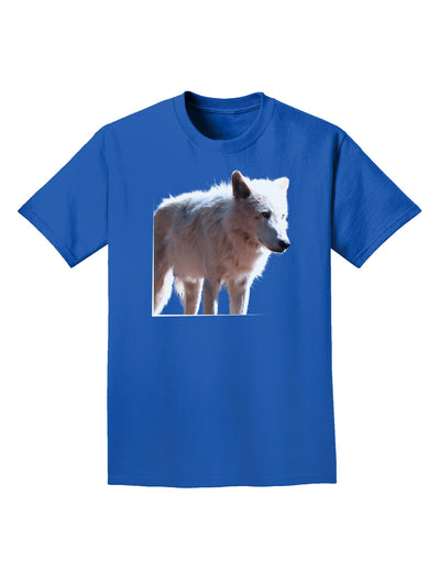 Magnificent Full White Wolf Adult Dark T-Shirt-Mens T-Shirt-TooLoud-Royal-Blue-Small-Davson Sales