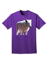 Magnificent Full White Wolf Adult Dark T-Shirt-Mens T-Shirt-TooLoud-Purple-Small-Davson Sales