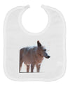 Magnificent Full White Wolf Baby Bib