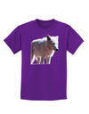 Magnificent Full White Wolf Childrens Dark T-Shirt-Childrens T-Shirt-TooLoud-Purple-X-Small-Davson Sales