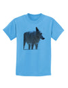 Magnificent Full White Wolf Childrens T-Shirt-Childrens T-Shirt-TooLoud-Aquatic-Blue-X-Small-Davson Sales