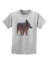 Magnificent Full White Wolf Childrens T-Shirt-Childrens T-Shirt-TooLoud-AshGray-X-Small-Davson Sales