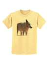 Magnificent Full White Wolf Childrens T-Shirt-Childrens T-Shirt-TooLoud-Daffodil-Yellow-X-Small-Davson Sales