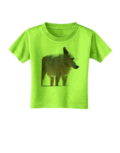 Magnificent Full White Wolf Toddler T-Shirt-Toddler T-Shirt-TooLoud-Lime-Green-2T-Davson Sales