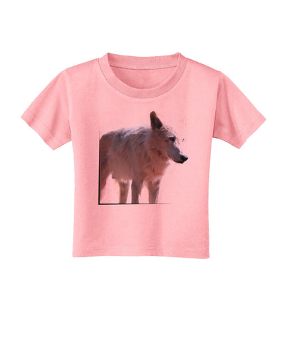 Magnificent Full White Wolf Toddler T-Shirt-Toddler T-Shirt-TooLoud-Candy-Pink-2T-Davson Sales