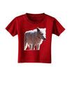 Magnificent Full White Wolf Toddler T-Shirt Dark-Toddler T-Shirt-TooLoud-Red-2T-Davson Sales