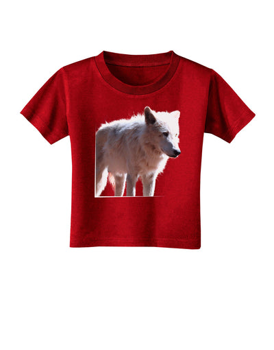 Magnificent Full White Wolf Toddler T-Shirt Dark-Toddler T-Shirt-TooLoud-Red-2T-Davson Sales