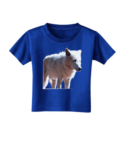 Magnificent Full White Wolf Toddler T-Shirt Dark-Toddler T-Shirt-TooLoud-Royal-Blue-2T-Davson Sales