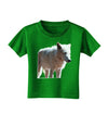 Magnificent Full White Wolf Toddler T-Shirt Dark-Toddler T-Shirt-TooLoud-Clover-Green-2T-Davson Sales