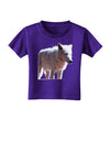 Magnificent Full White Wolf Toddler T-Shirt Dark-Toddler T-Shirt-TooLoud-Purple-2T-Davson Sales