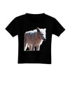 Magnificent Full White Wolf Toddler T-Shirt Dark-Toddler T-Shirt-TooLoud-Black-2T-Davson Sales