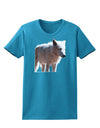 Magnificent Full White Wolf Womens Dark T-Shirt-TooLoud-Turquoise-X-Small-Davson Sales