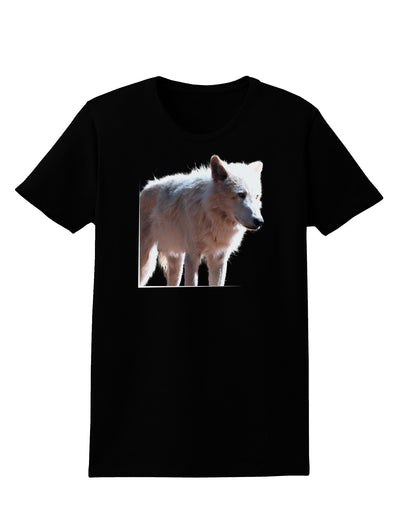 Magnificent Full White Wolf Womens Dark T-Shirt-TooLoud-Black-X-Small-Davson Sales