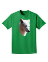 Magnificent White Wolf Head Adult Dark T-Shirt-Mens T-Shirt-TooLoud-Kelly-Green-Small-Davson Sales