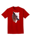 Magnificent White Wolf Head Adult Dark T-Shirt-Mens T-Shirt-TooLoud-Red-Small-Davson Sales