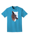 Magnificent White Wolf Head Adult Dark T-Shirt-Mens T-Shirt-TooLoud-Turquoise-Small-Davson Sales