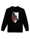 Magnificent White Wolf Head Adult Long Sleeve Dark T-Shirt-TooLoud-Black-Small-Davson Sales