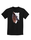 Magnificent White Wolf Head Childrens Dark T-Shirt-Childrens T-Shirt-TooLoud-Black-X-Small-Davson Sales