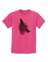 Magnificent White Wolf Head Childrens T-Shirt-Childrens T-Shirt-TooLoud-Sangria-X-Small-Davson Sales