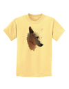 Magnificent White Wolf Head Childrens T-Shirt-Childrens T-Shirt-TooLoud-Daffodil-Yellow-X-Small-Davson Sales