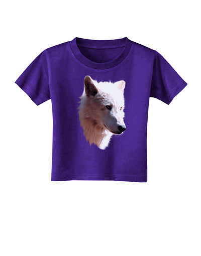 Magnificent White Wolf Head Toddler T-Shirt Dark-Toddler T-Shirt-TooLoud-Purple-2T-Davson Sales