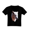 Magnificent White Wolf Head Toddler T-Shirt Dark-Toddler T-Shirt-TooLoud-Black-2T-Davson Sales