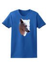 Magnificent White Wolf Head Womens Dark T-Shirt-TooLoud-Royal-Blue-X-Small-Davson Sales