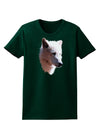 Magnificent White Wolf Head Womens Dark T-Shirt-TooLoud-Forest-Green-Small-Davson Sales