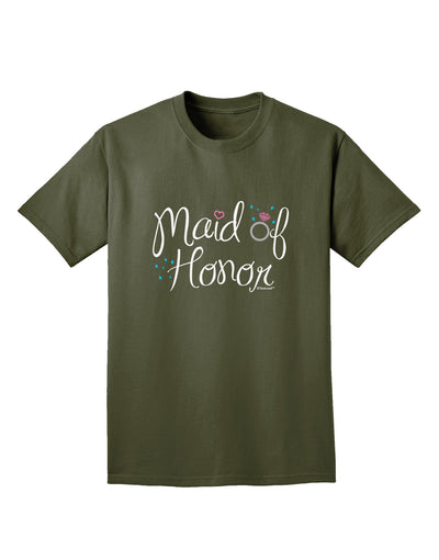 Maid of Honor - Diamond Ring Design - Color Adult Dark T-Shirt-Mens T-Shirt-TooLoud-Military-Green-Small-Davson Sales