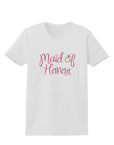 Maid of Honor - Diamond Ring Design - Color Womens T-Shirt-Womens T-Shirt-TooLoud-White-X-Small-Davson Sales