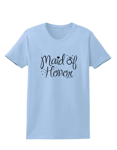 Maid of Honor - Diamond Ring Design Womens T-Shirt-Womens T-Shirt-TooLoud-Light-Blue-X-Small-Davson Sales