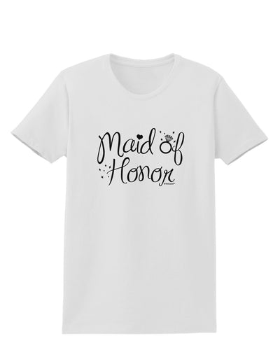 Maid of Honor - Diamond Ring Design Womens T-Shirt-Womens T-Shirt-TooLoud-White-X-Small-Davson Sales