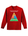 Main Food Groups of an Elf - Christmas Adult Long Sleeve Dark T-Shirt-TooLoud-Red-Small-Davson Sales