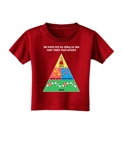 Main Food Groups of an Elf - Christmas Toddler T-Shirt Dark-Toddler T-Shirt-TooLoud-Clover-Green-2T-Davson Sales