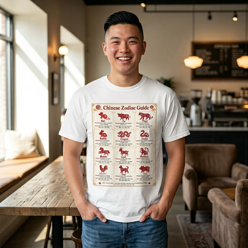 Chinese Zodiac Guide Design #1 Unisex T-Shirt by TOOLOUD