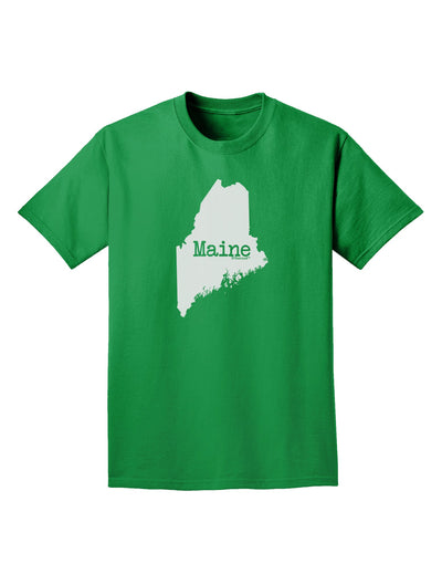 Maine - United States Shape Adult Dark T-Shirt by TooLoud-Mens T-Shirt-TooLoud-Kelly-Green-Small-Davson Sales