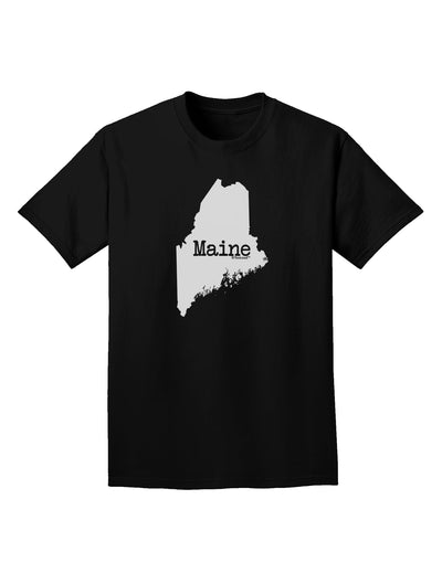 Maine - United States Shape Adult Dark T-Shirt by TooLoud-Mens T-Shirt-TooLoud-Black-Small-Davson Sales